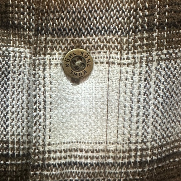 Kuhl The Law Flannel Men’s XL Shirt Grey Green Long Sleeve Button Up Outdoors - Picture 3 of 10